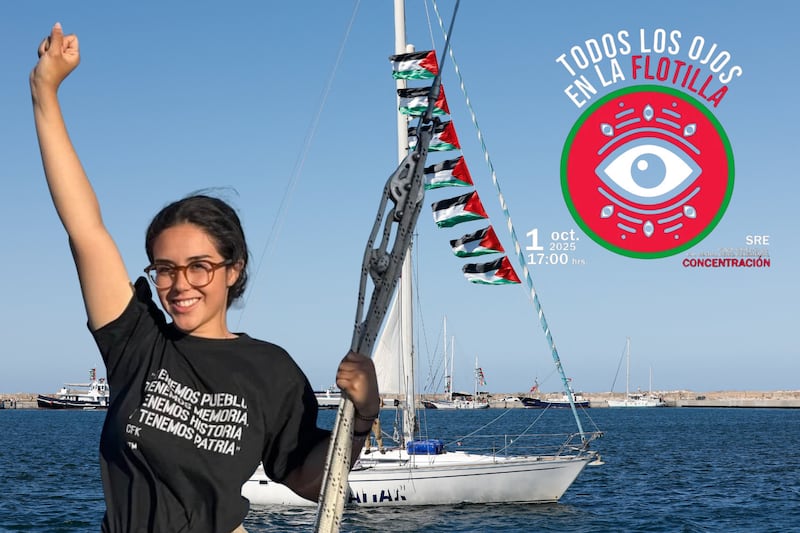 Convocatoria para concrentración por Sumud Flotilla en la SRE
