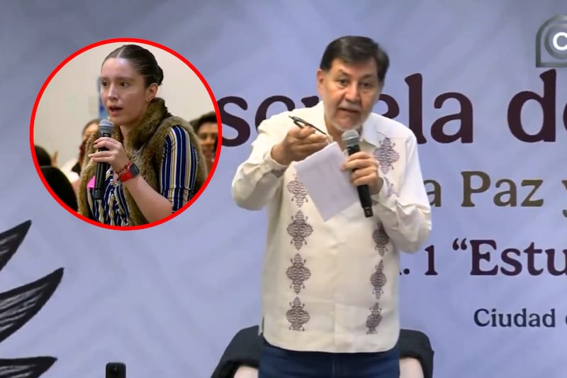 La estudiante Victoria Montes de Oca, de la Facultad de Ciencias Políticas y Administración Pública de la UAEM, se enfrentó al senador Gerardo Fernández Noroña