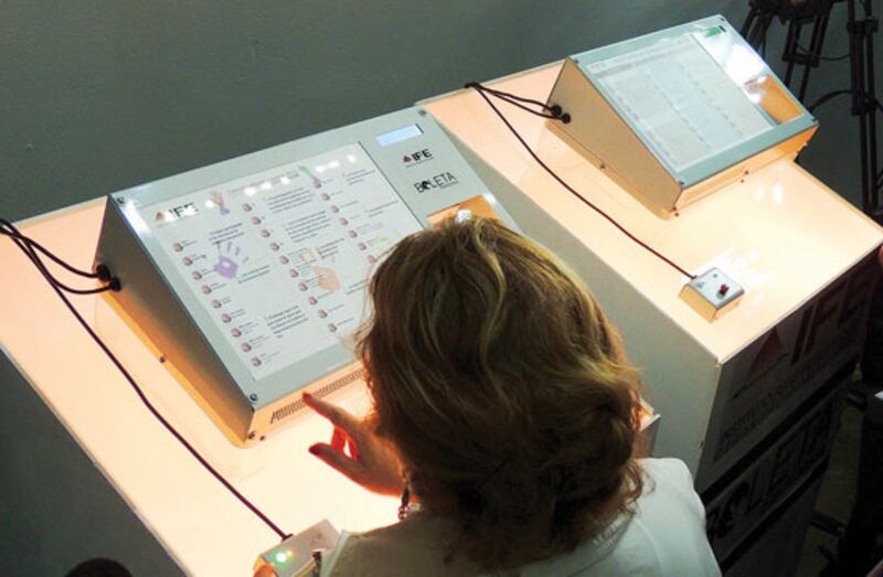 Máquina de votación electrónica