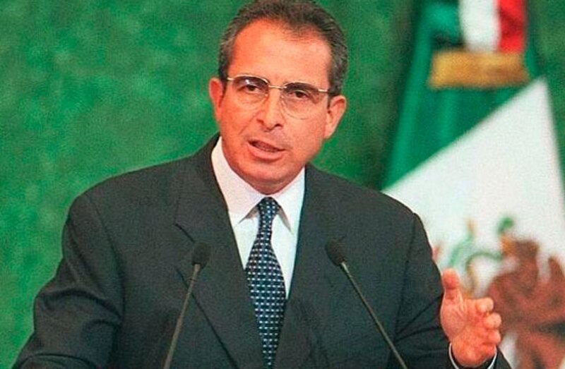 El expresidente mexicano Ernesto Zedillo Ponce de León pronuncia un discurso.