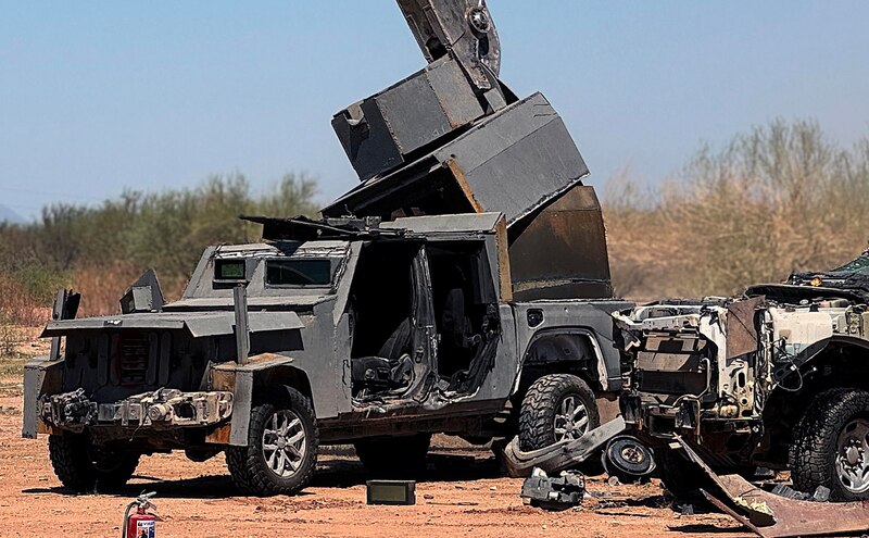 Accidente de un vehículo militar