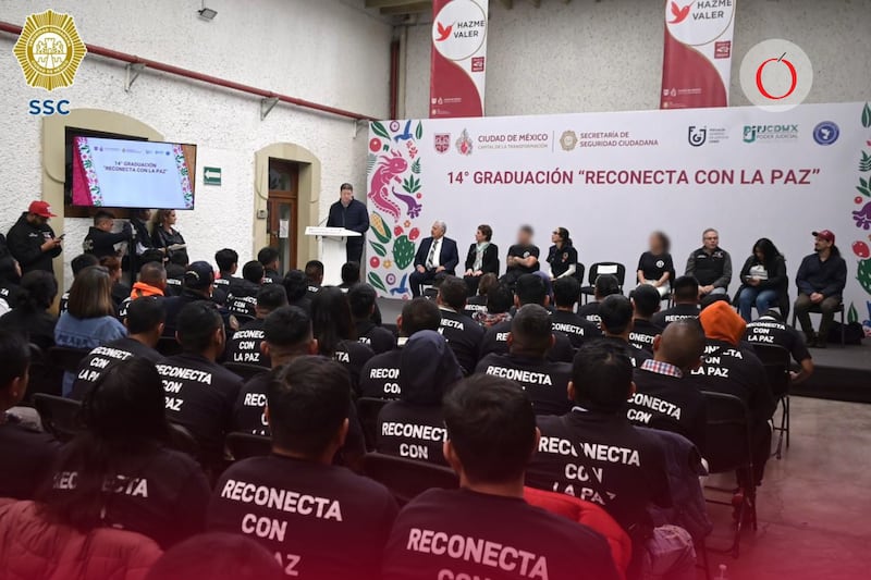 72 jóvenes graduados del programa Reconecta con la Paz reciben estrategia integral preventiva del delito, nuevas oportunidades y esperanzas para reintegrarse a la sociedad
