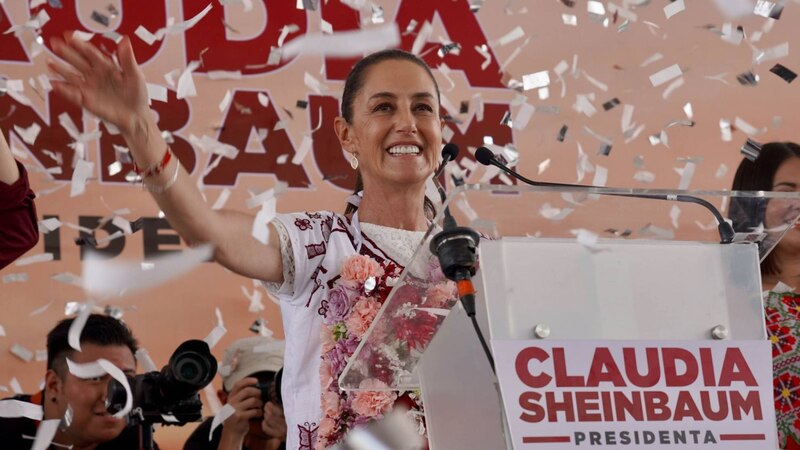 Claudia Sheinbaum celebra su candidatura a la presidencia de México