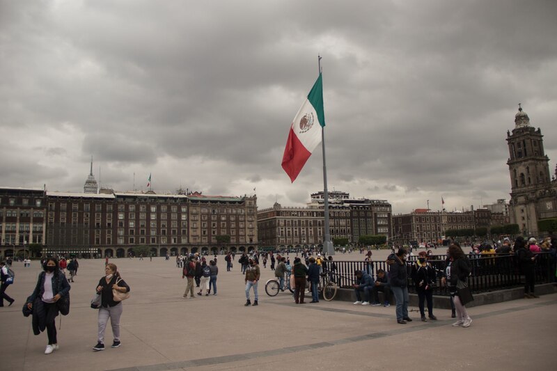 La Ciudad de México en un día nublado