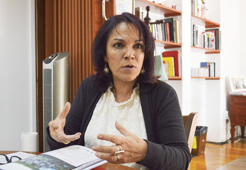 La Dra. María Luisa Aspe Armella, Rectora de la Universidad de las Américas Puebla, durante una entrevista.