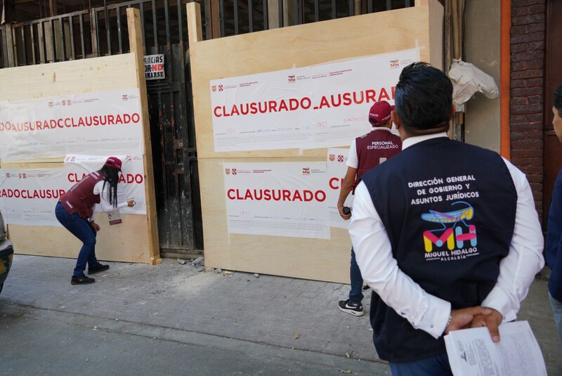 Clausura de un negocio en la Ciudad de México