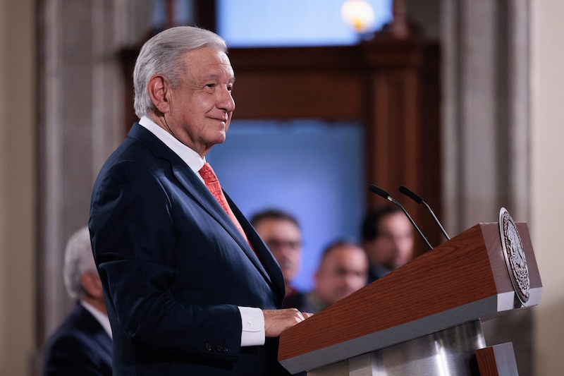 El presidente Andrés Manuel López Obrador durante una conferencia de prensa