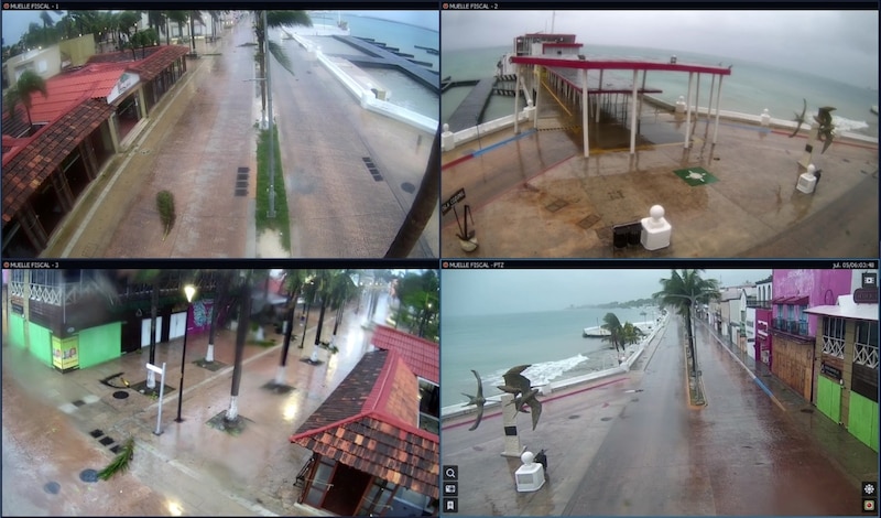 Inundaciones en Cozumel tras el paso del huracán "Grace"