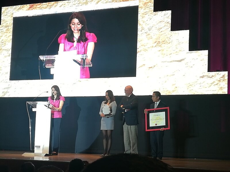Entrega de premios a los ganadores del concurso de fotografía.