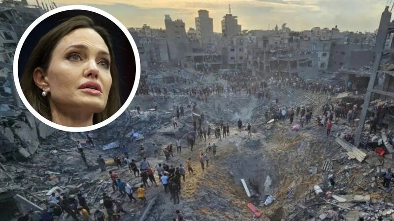 Angelina Jolie visita un campo de refugiados sirio