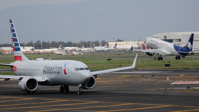 American Airlines y Aeroméxico en el Aeropuerto Internacional de la Ciudad de México