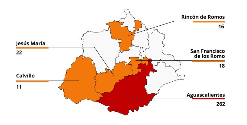 Mapa de Aguascalientes