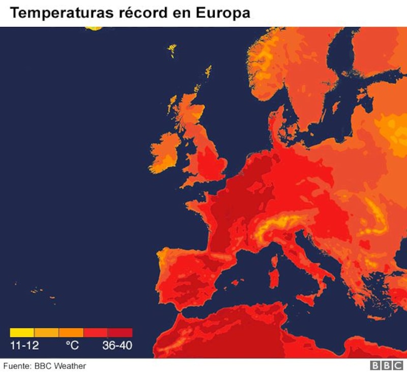 Temperaturas récord en Europa