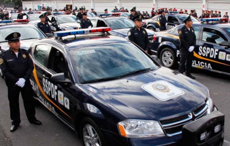 Policías mexicanos en formación
