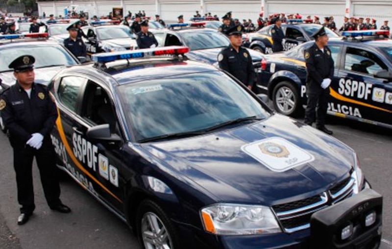 Policías mexicanos en formación