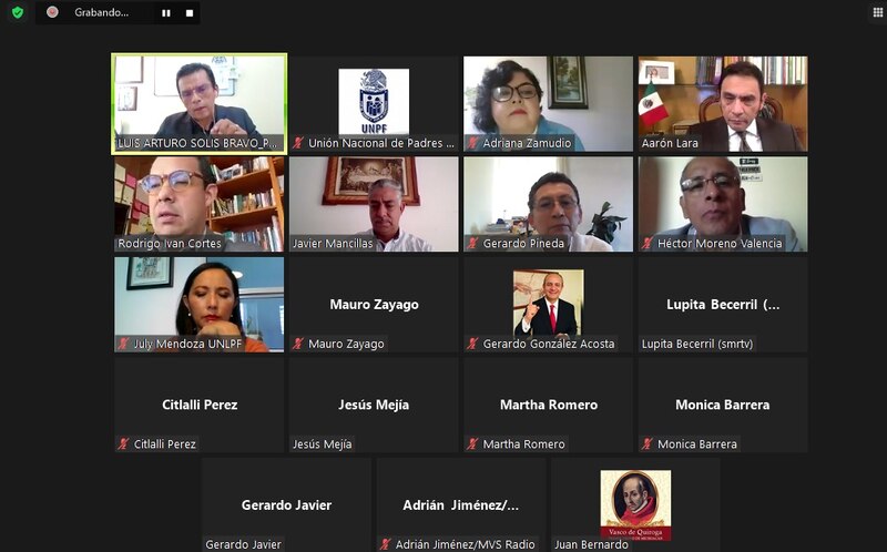 Reunión virtual de trabajo de la Unión Nacional de Padres de Familia