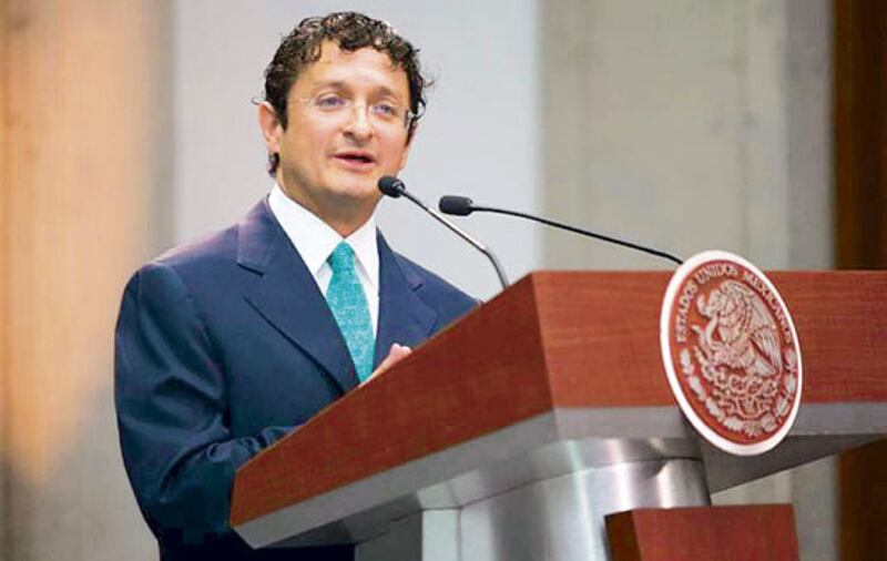 El Presidente de México, Enrique Peña Nieto, da un discurso.