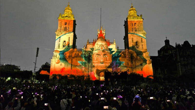 Mapping en el Zócalo de Maizz Visual