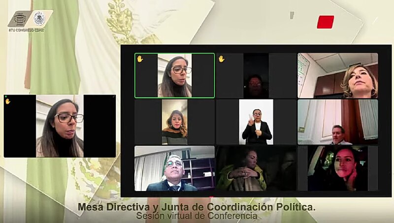 Sesión virtual de la Mesa Directiva y la Junta de Coordinación Política del Congreso de la Ciudad de México