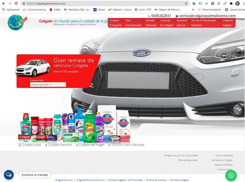 Colgate: Gran remate de vehículos