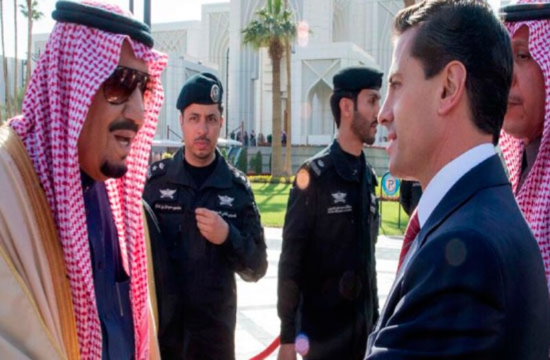 El presidente mexicano Enrique Peña Nieto se reúne con el rey Salman de Arabia Saudita