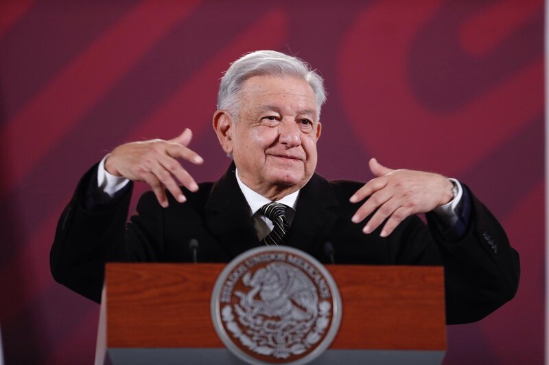 El presidente Andrés Manuel López Obrador durante una conferencia de prensa