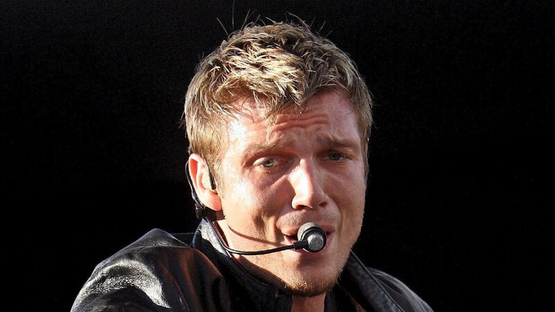 El cantante Nick Carter en concierto
