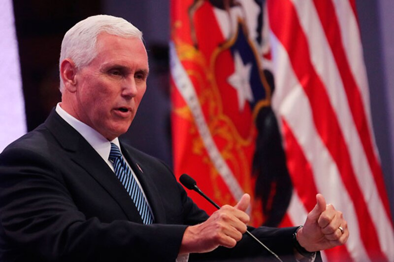 El vicepresidente Mike Pence pronuncia un discurso ante la ONU