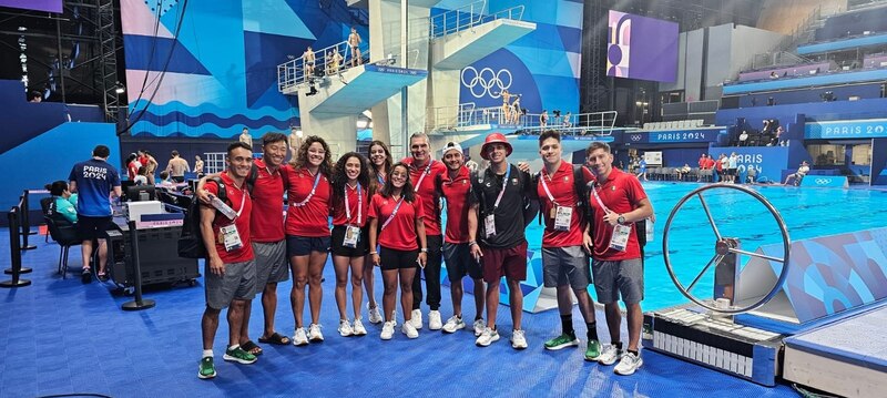 Equipo de clavadistas mexicanos en los Juegos Olímpicos de Tokio 2020