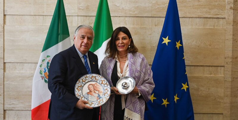 Embajadora de Italia en México, visita al Senado de la República