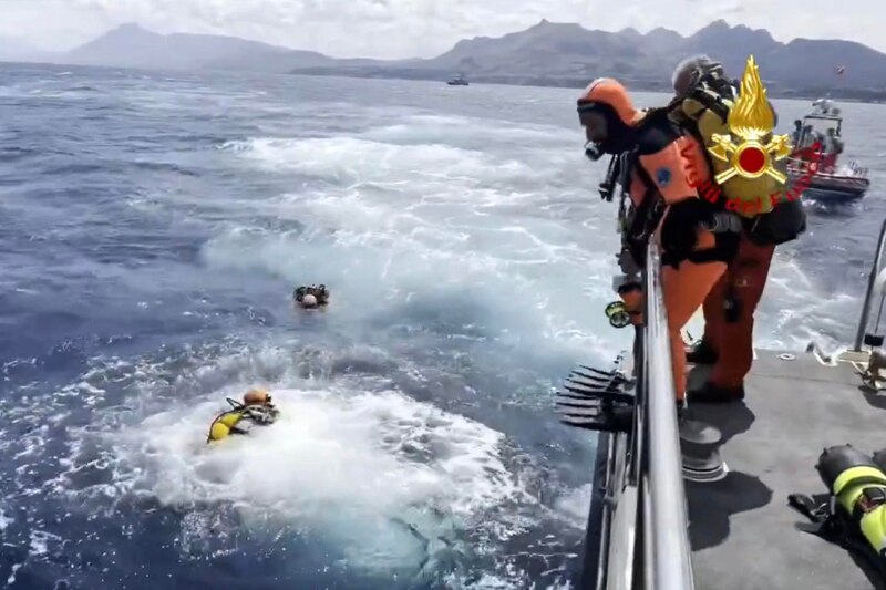 Rescate de un buzo en el mar