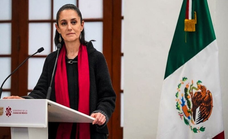 La Jefa de Gobierno de la Ciudad de México, Claudia Sheinbaum, da un discurso.