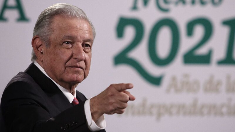 El presidente Andrés Manuel López Obrador durante una conferencia de prensa en 2021.