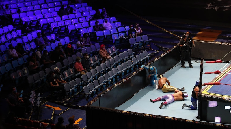 Luchadores en el ring