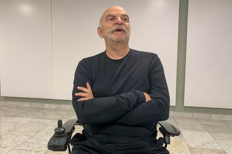 El artista plástico León Ferrari, en una exposición de sus obras.