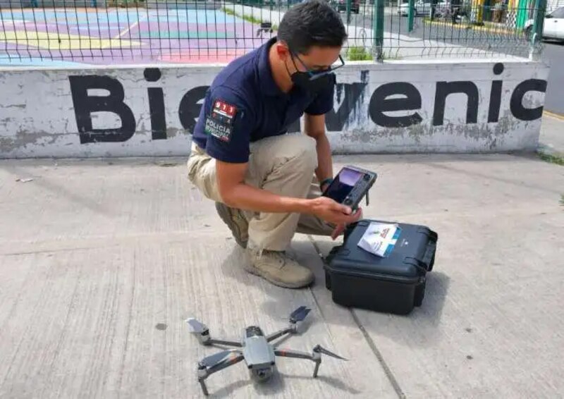 Policía municipal de Benito Juárez utiliza drones para vigilancia