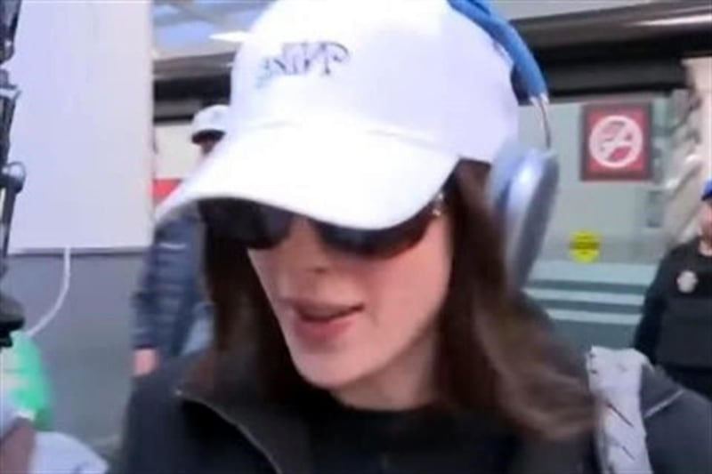 Fátima Bosch a su llegada al Aeropuerto de la CDMX