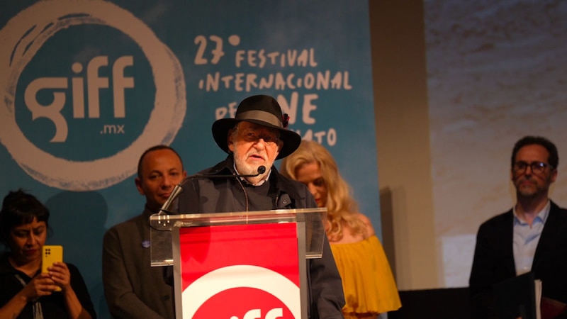 El director de cine Werner Herzog en el Festival Internacional de Cine de Morelia