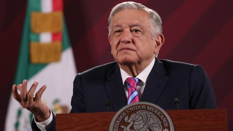 El presidente mexicano, Andrés Manuel López Obrador, pronuncia un discurso.