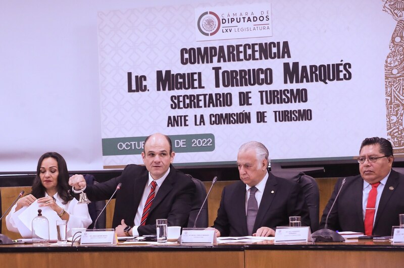 El secretario de Turismo, Miguel Torruco Marqués, comparece ante la Comisión de Turismo de la Cámara de Diputados