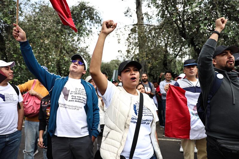 Posible título: Protesta en México por la defensa de los derechos humanos