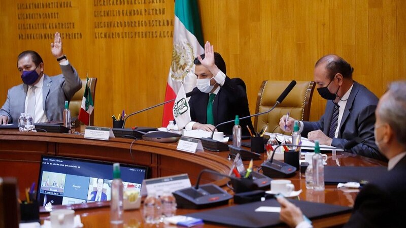 Reunión de trabajo de la Comisión de Justicia del Senado de la República.