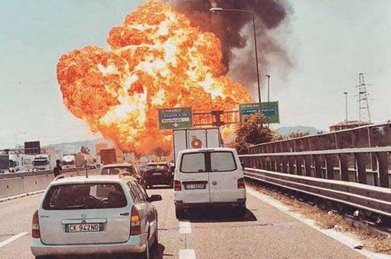 Accidente de tráfico en la autopista