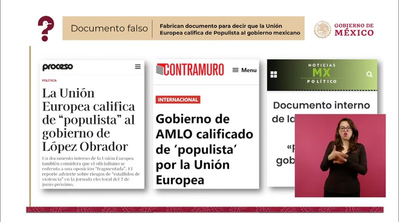 Gobierno mexicano calificado de populista por la Unión Europea