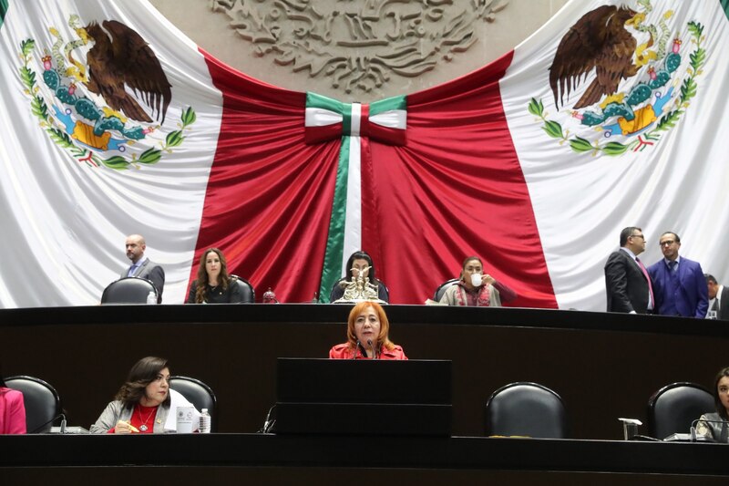 La presidenta de la Cámara de Diputados, Laura Rojas, durante una sesión en el Palacio Legislativo de San Lázaro.