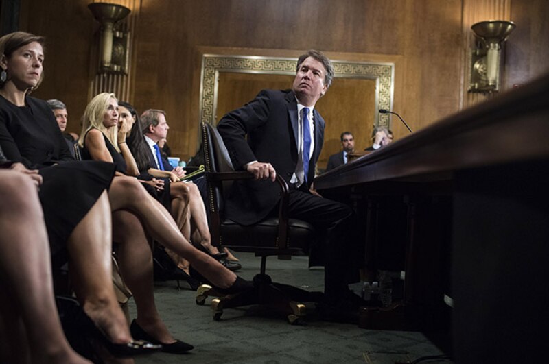 El juez Kavanaugh durante su confirmación en el Senado