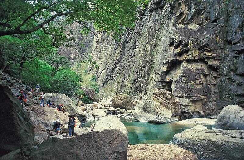 Excursionistas en el Cañón del Sumidero