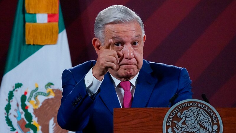 El presidente Andrés Manuel López Obrador durante una conferencia de prensa.