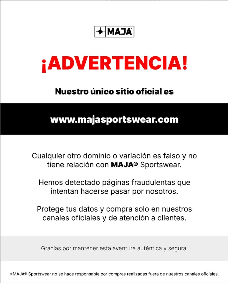 Advertencia de MAJA sobre las estafas