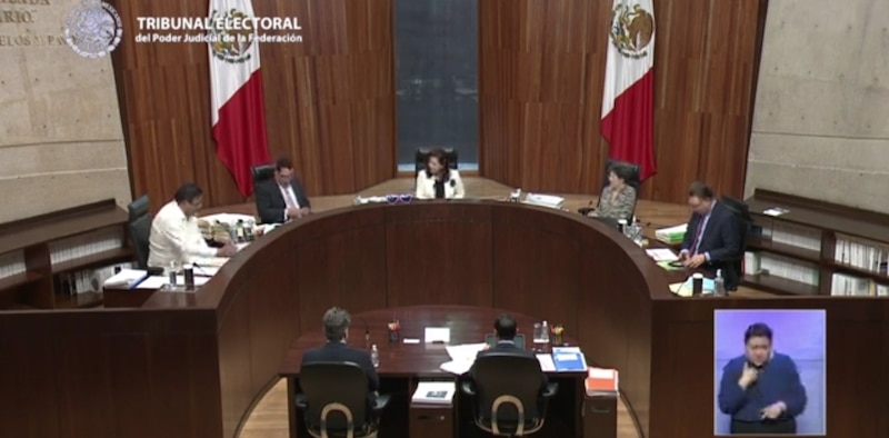 Sesión del Tribunal Electoral del Poder Judicial de la Federación